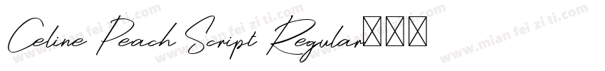 Celine Peach Script Regular字体转换